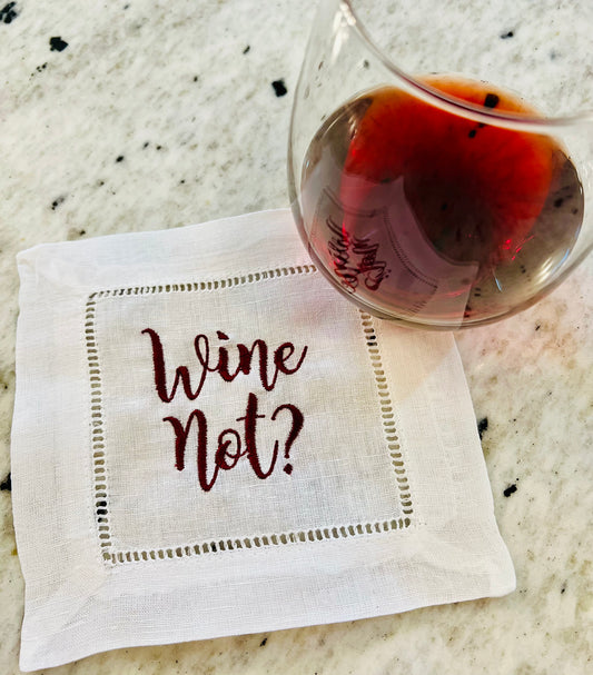 Wine Not? Cocktail Napkin (Set of 4)