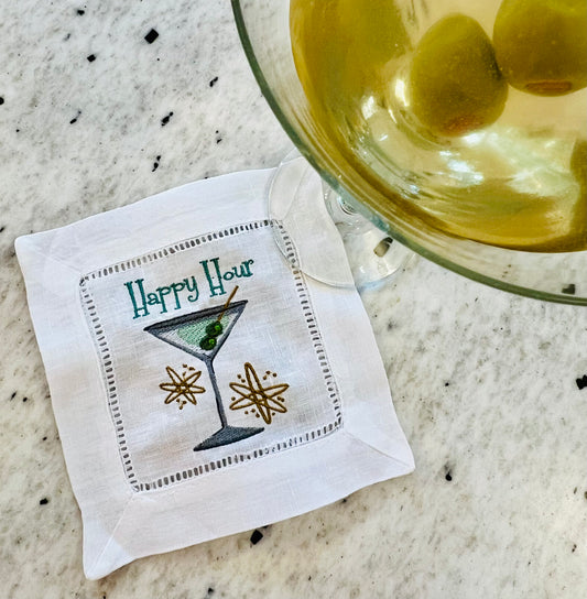 Happy Hour Cocktail Napkin (Set of 4)