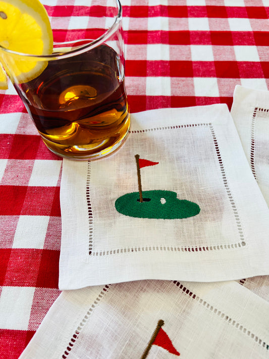 Hole in One Cocktail Napkins (Set of 4)