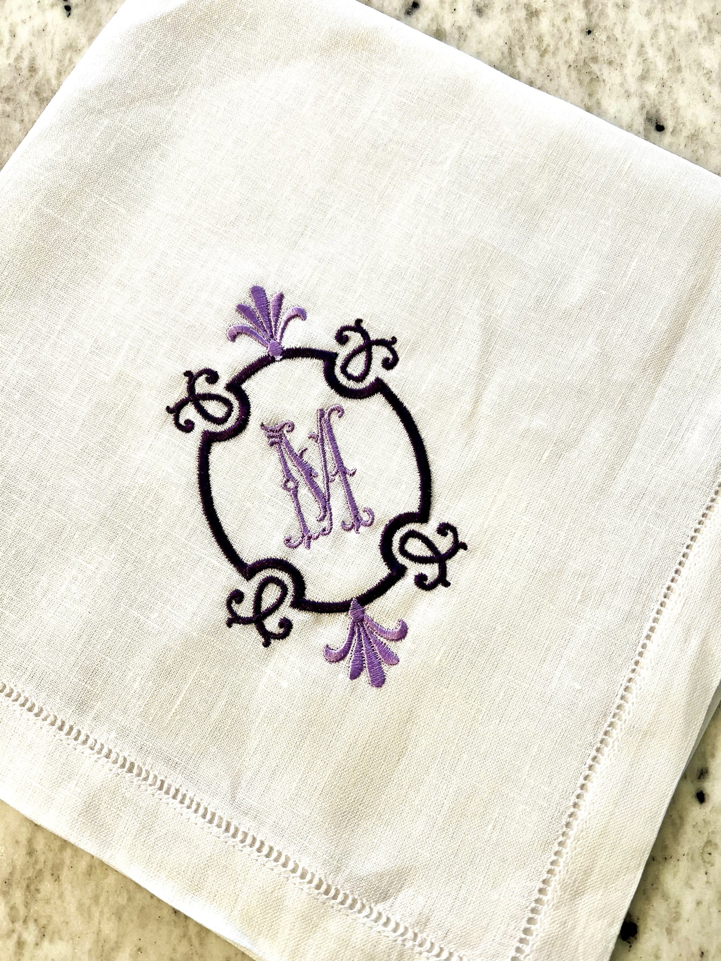 Richmond Design Monogrammed Embroidered Napkin