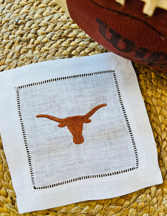 Hook’em Horns University of Texas Set of 4 cocktail napkins