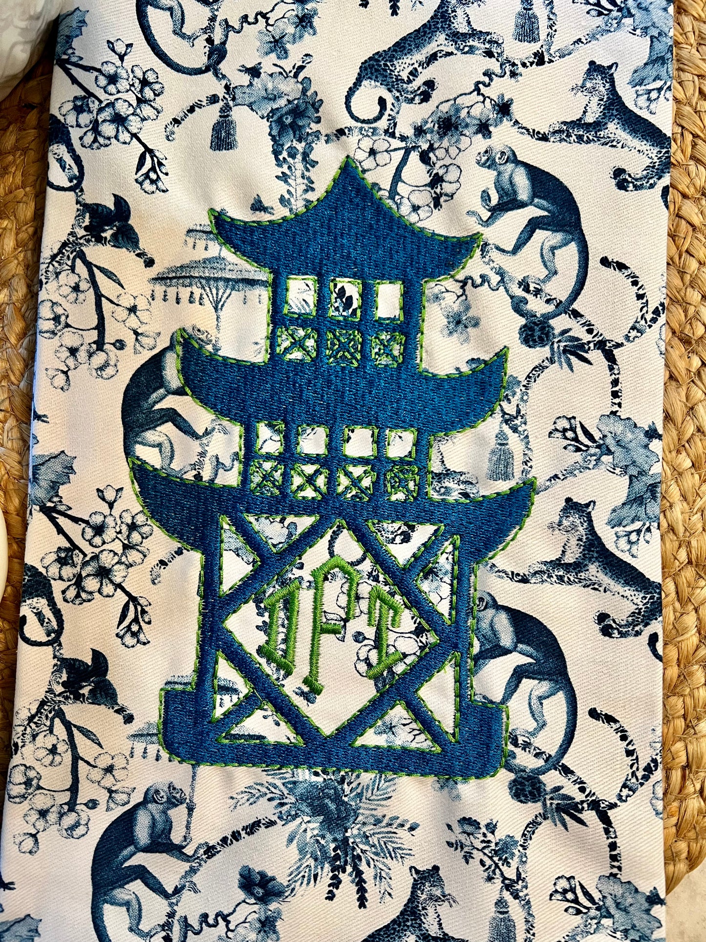 Bamboo House Chinoiserie Tea Towel