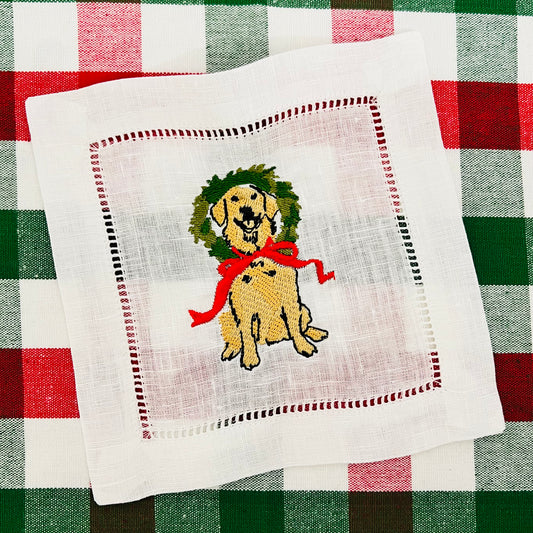 Christmas Lab Cocktail Napkins (Set of 4)