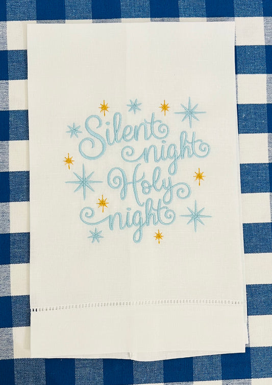 Silent Night, Holy Night Tea Towel