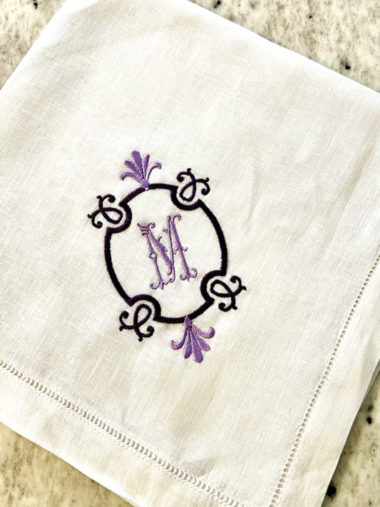 Richmond Design Monogrammed Embroidered Napkin